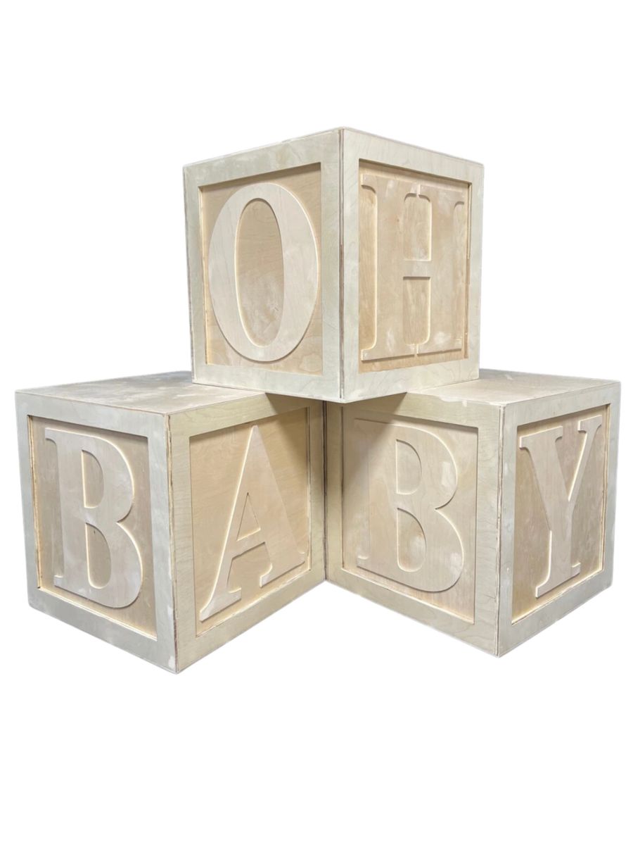 Oh Baby Wood Blocks